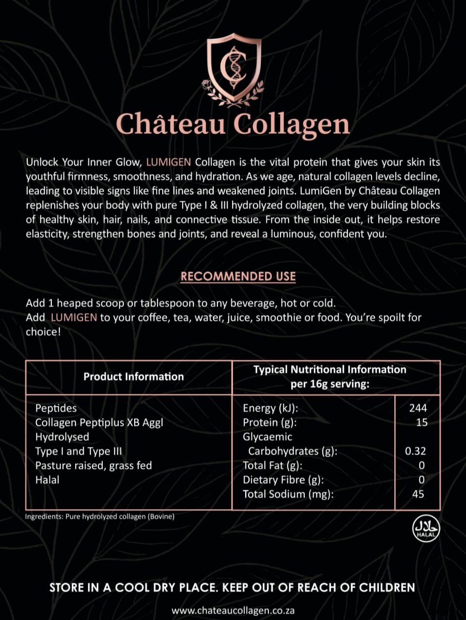 Lumigen Collagen - Pure Hydrolyzed Type I & III Collagen Peptides